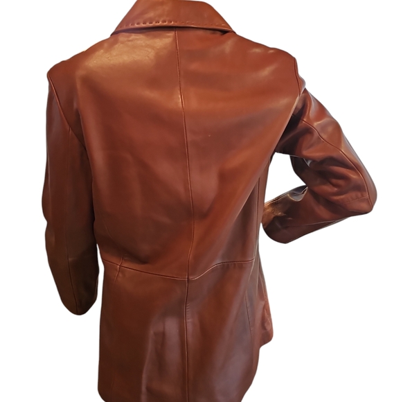 Vintage Juliet Michelle Adler Genuine Leather LAMB Jacket  Button Up RARE - Picture 2 of 10